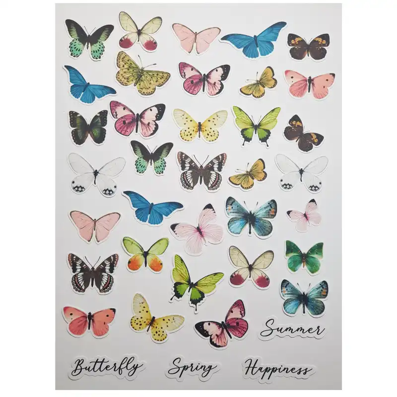 کارت پستال طرح 34 پروانه مدل اسکراپ بوک