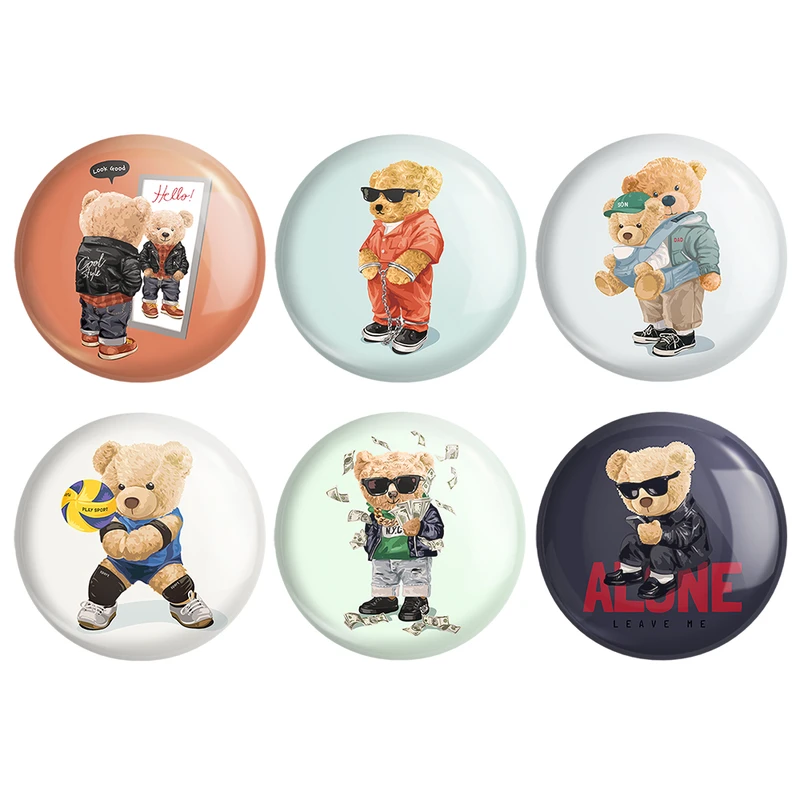 مگنت خندالو طرح تدی Teddy کد 1682A مجموعه 6 عددی