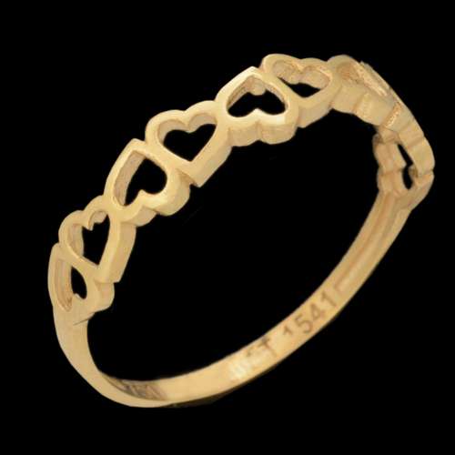 انگشتر طلا 18 عیار طرح قلب زنانه طلای مستجابی مدل 670156