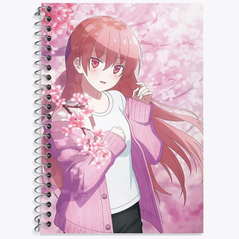 دفتر زبان 50 برگ خندالو مدل دو خط طرح تسوکاسا انیمه تونیکاوای کد 36177