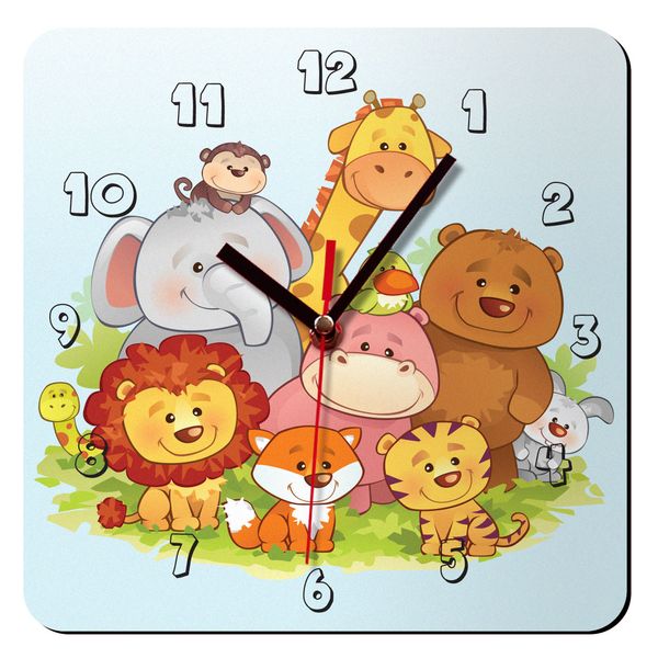 ساعت دیواری کودک باروچین مدل حیوانات خندان کد 72