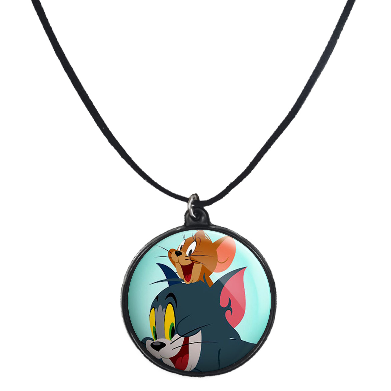 گردنبند پرمانه طرح تام و جری کد pmb.10861 مدل دو طرفه