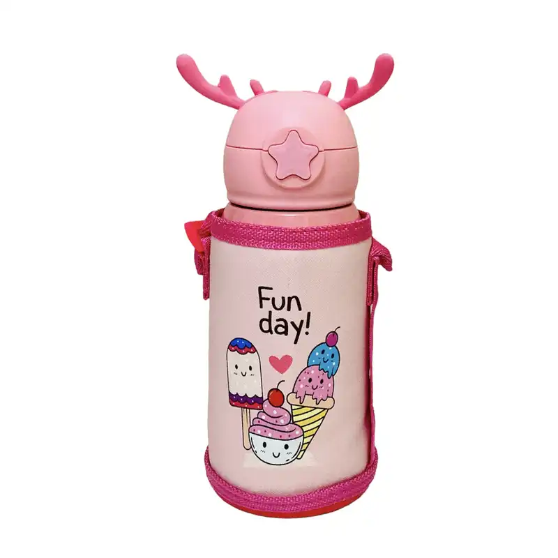 فلاسک کودک مدل شاخ گوزن طرح بستنی حجم 0.5 لیتر