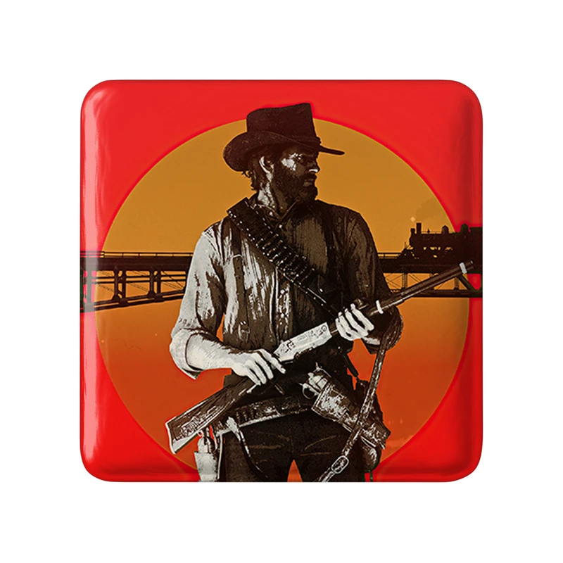 مگنت خندالو طرح بازی رد دد Red Dead مدل مربعی کد 30130