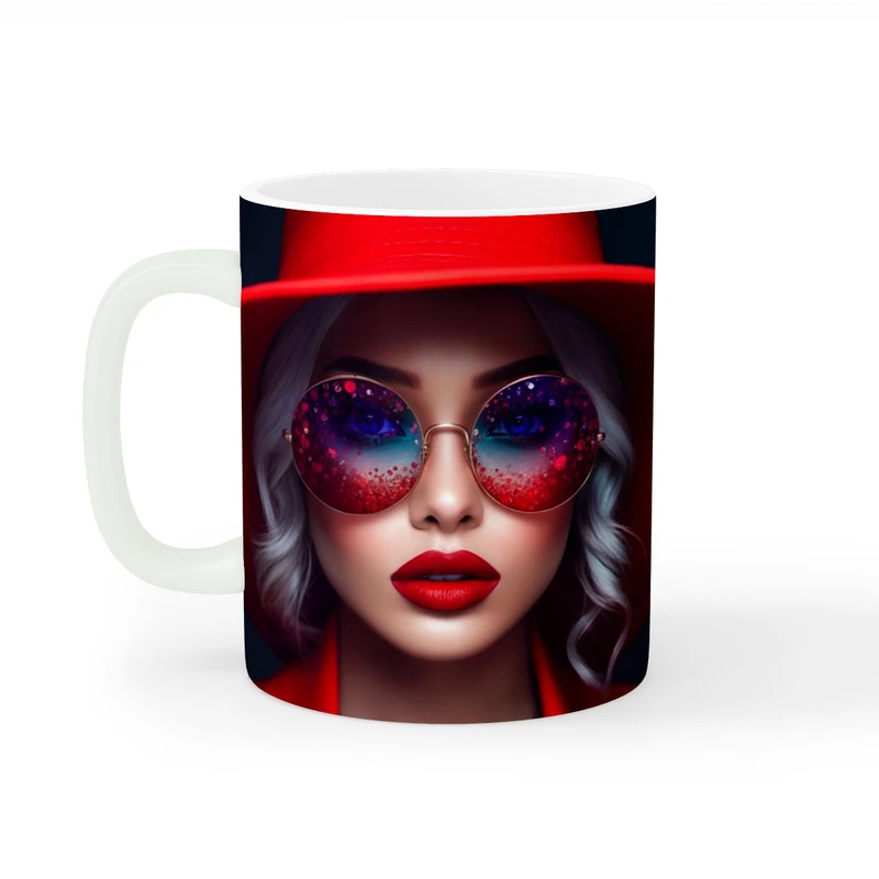 ماگ طرح دخترانه دختر زیبا کد wall-7696