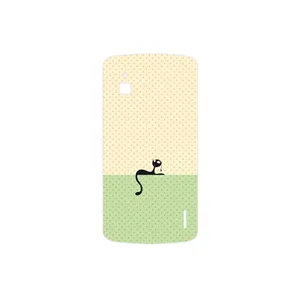 MAHOOT Minimal Internet Cat Icon Cover Sticker for Google Nexus 4