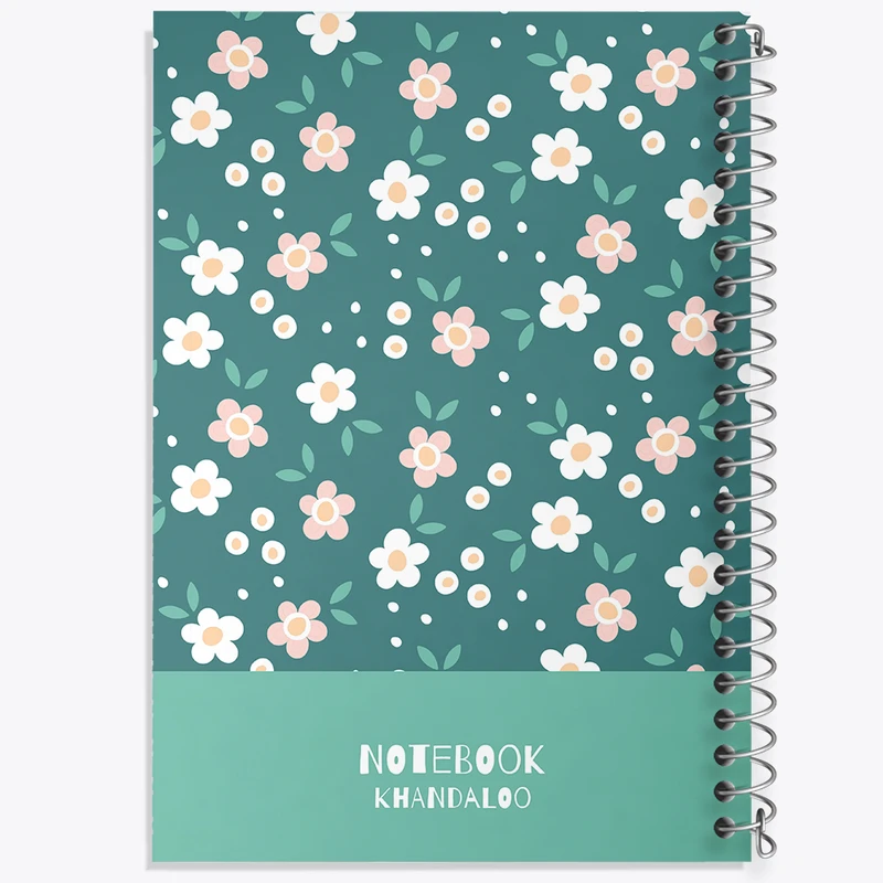 دفتر شطرنجی 50 برگ خندالو مدل گل گلی کد N959