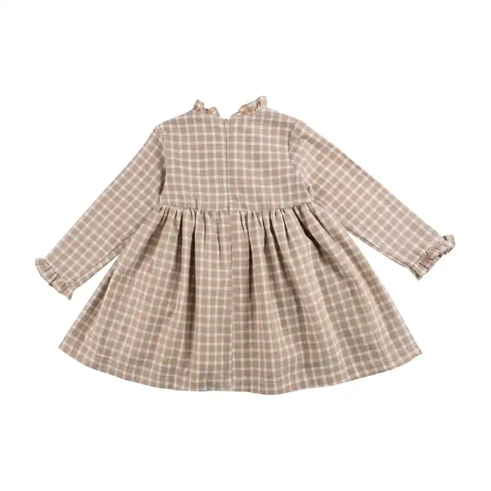 پیراهن دخترانه فیورلا مدل پیشبند دار نخل 24516-34519