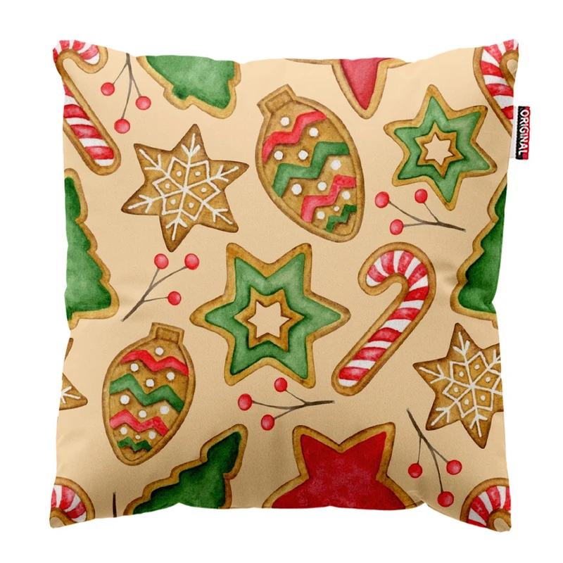 کوسن پاد آفرین طرح کریسمس کد 2616 سایز 30*30 سانتی متر