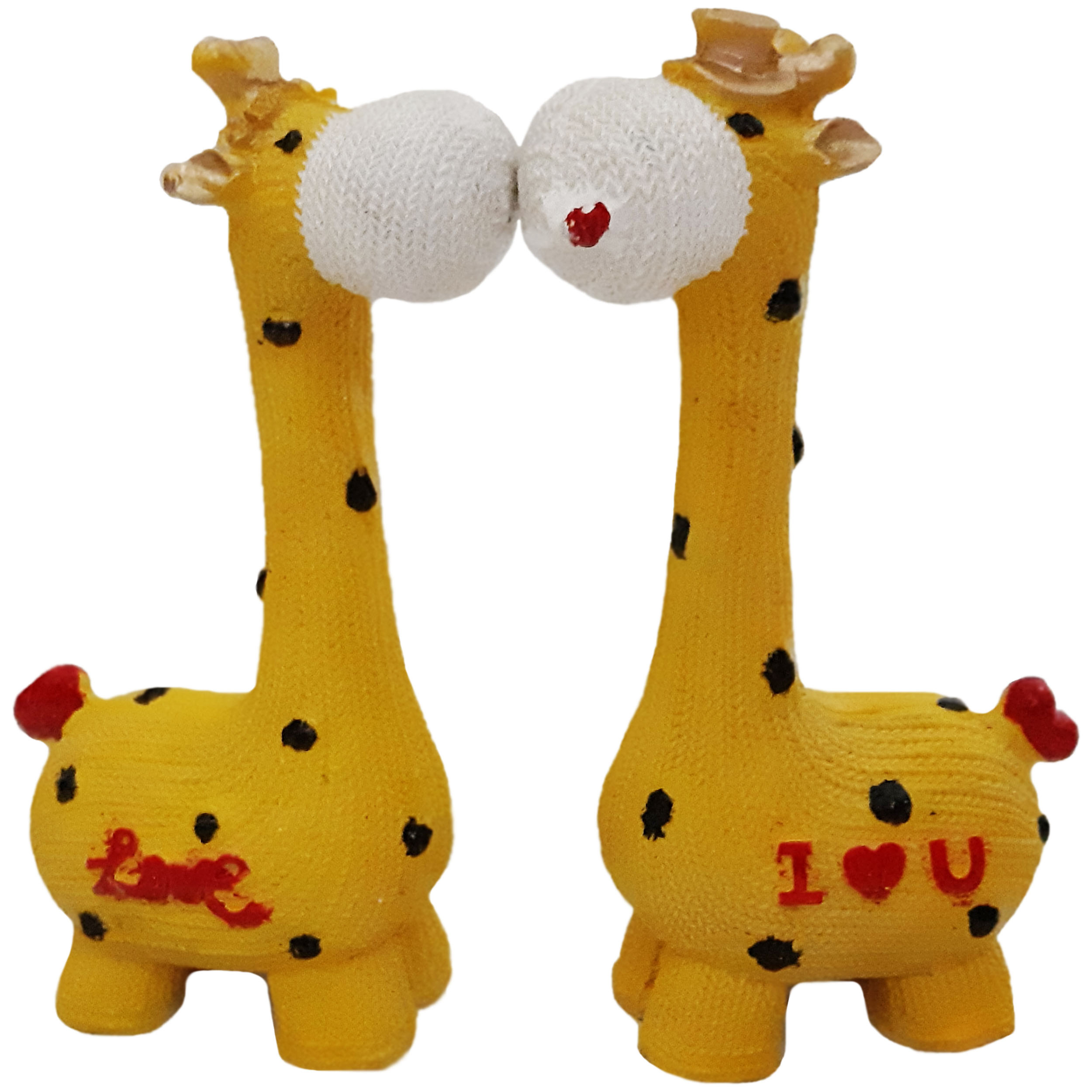 مجسمه طرح زرافه عاشق کد 035 مجموعه دو عددی