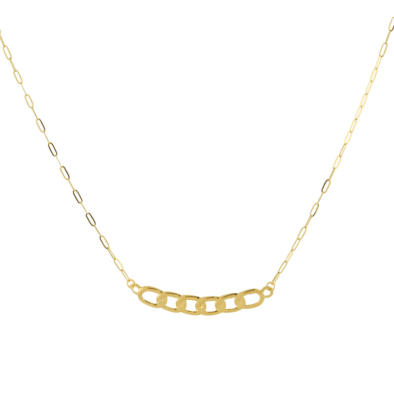 گردنبند طلا 18 عیار زنانه با زنجیر مینیمال پولک مدل میرا کارتیه