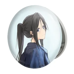 آینه جیبی خندالو طرح کاساکی انیمه لیز و پرنده آبی مدل تاشو کد 23831 