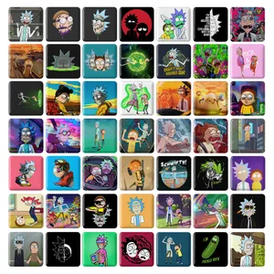 مگنت خندالو طرح ریک و مورتی Rick and Morty مدل مربعی کد 107 مجموعه 49 عددی