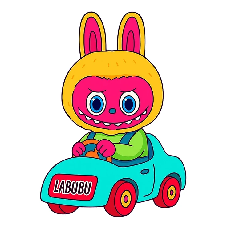 استیکر پارچه و لباس پاد آفرین مدل عروسک لبوبو کد S2261