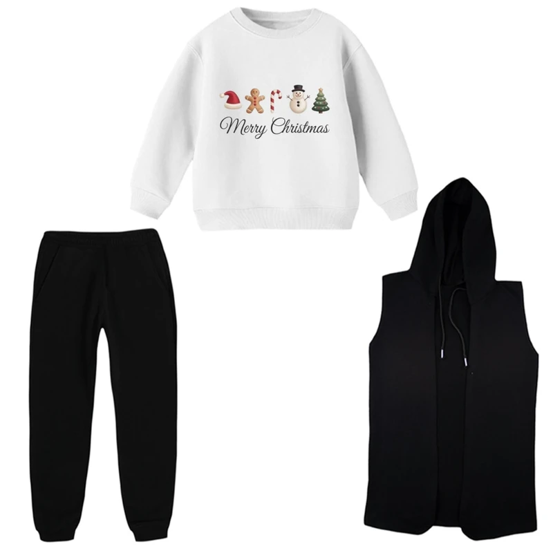 ست 3 تکه لباس راحتی بچگانه مدل کریسمسی کد 10