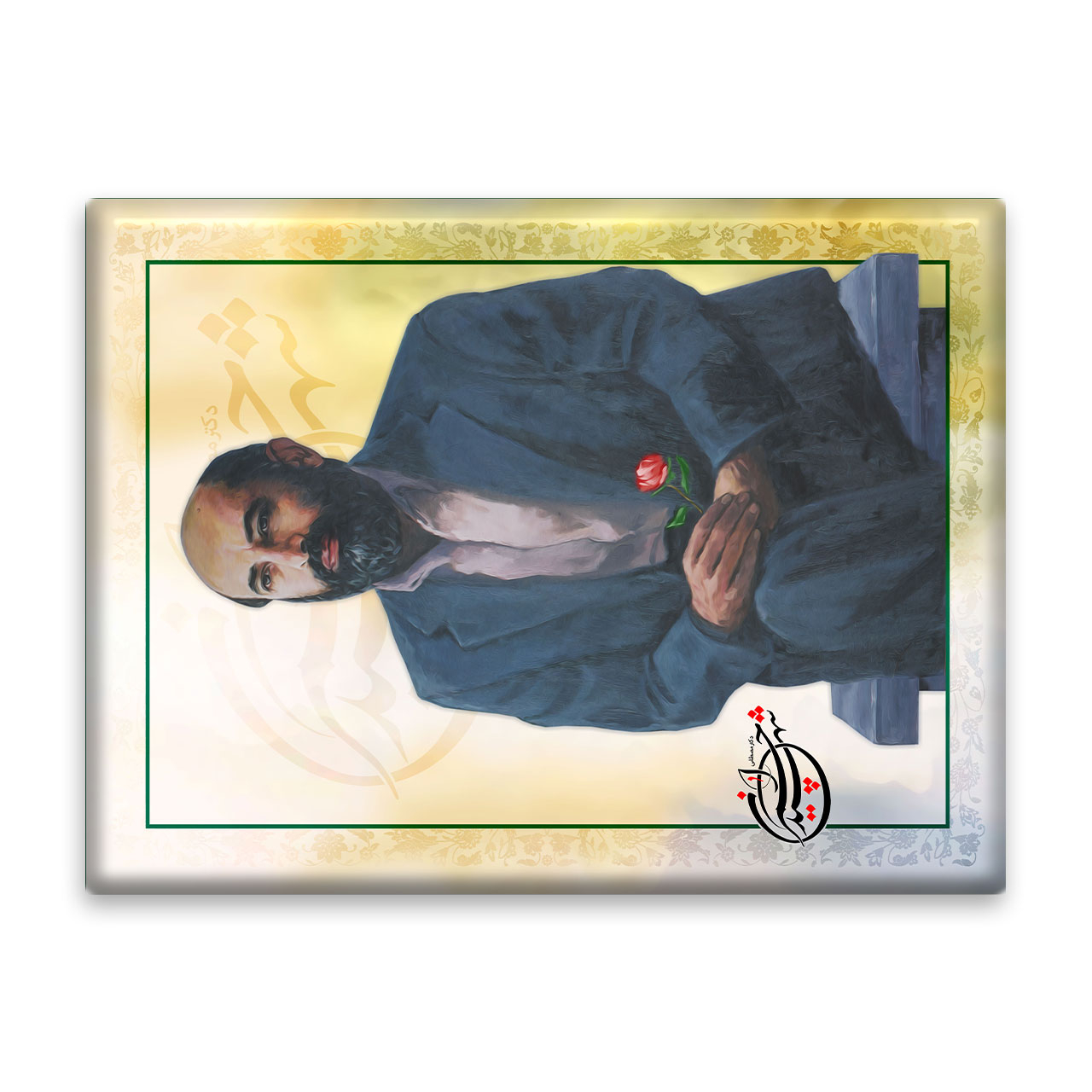 کاشی اطلس آبی طرح شهید چمران  مدل T5399