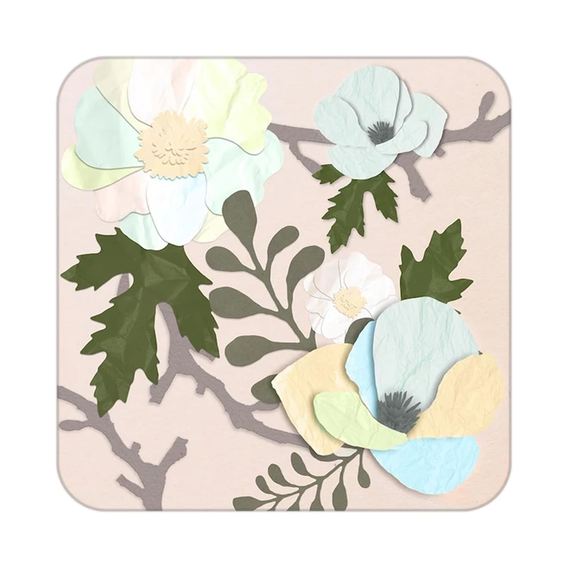 زیر لیوانی کاکتی طرح گل مدل mp16105