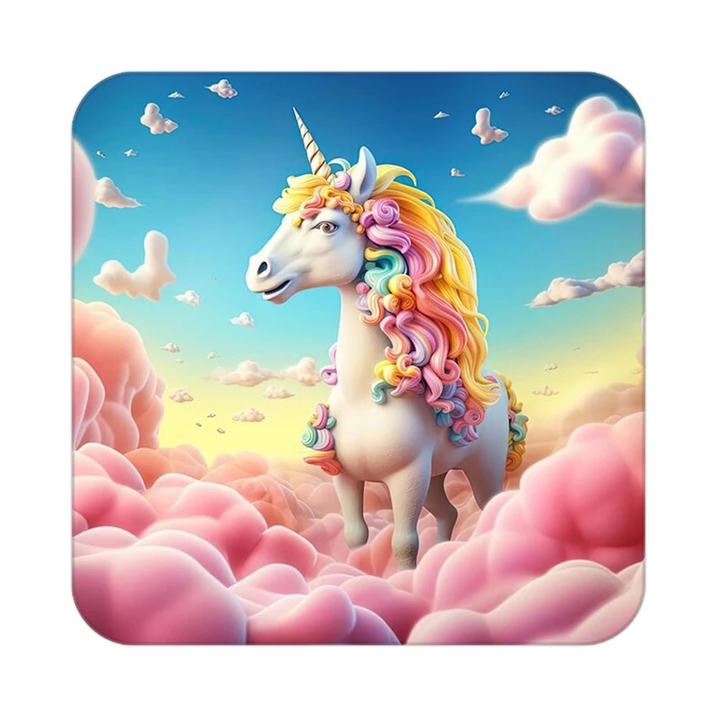 زیر لیوانی کاکتی طرح اسب تک شاخ و یونیکورن مدل mp31449