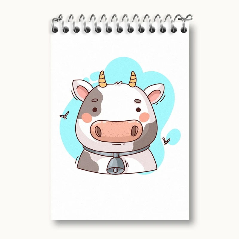 دفتر یادداشت 50 برگ خندالو مدل گاو حیوانات بامزه کد 37178