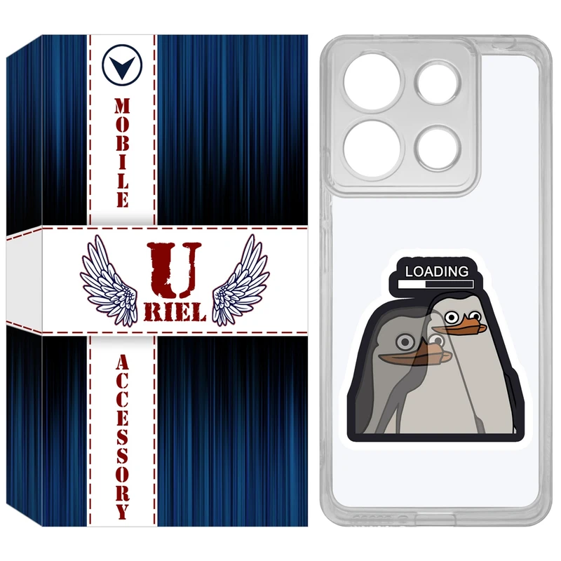 کاور یوریل مدل Clear کد 84 طرح Loading مناسب برای گوشی موبایل شیائومی Redmi Note 13 4G