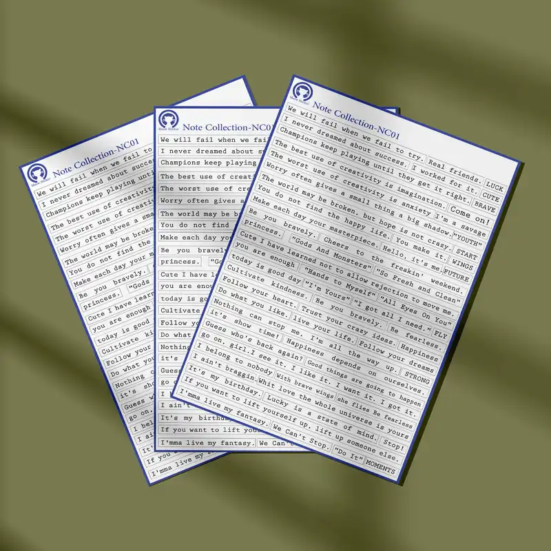 برچسب میو استیکر مدل نوت کالکشن کد NC01