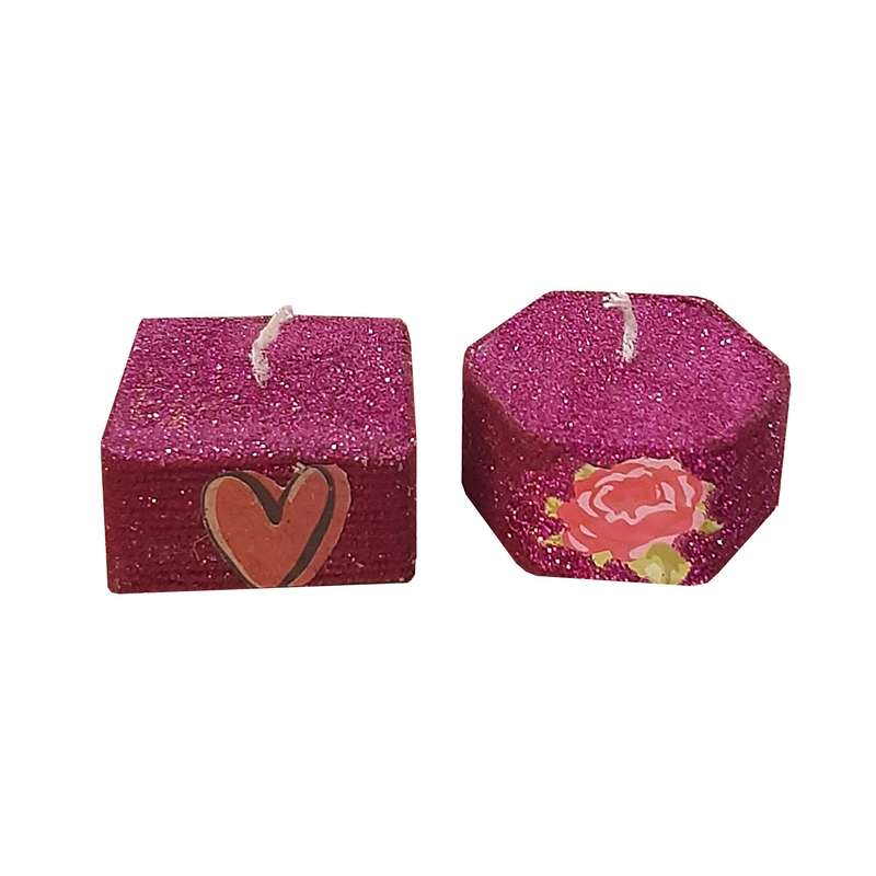 شمع دست ساز مدل 077 مجموعه دو عددی