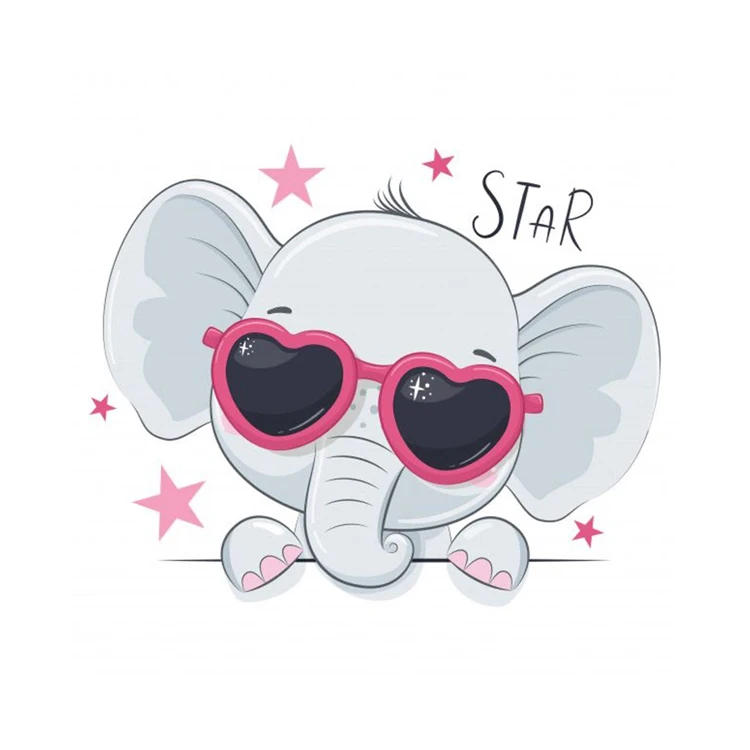 استیکر پارچه و لباس پاد آفرین مدل فیل کد 2739