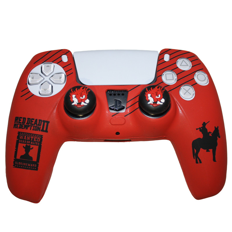 محافظ دسته پلی استیشن 5 مدل ANGRY red dead به همراه روکش آنالوگ
