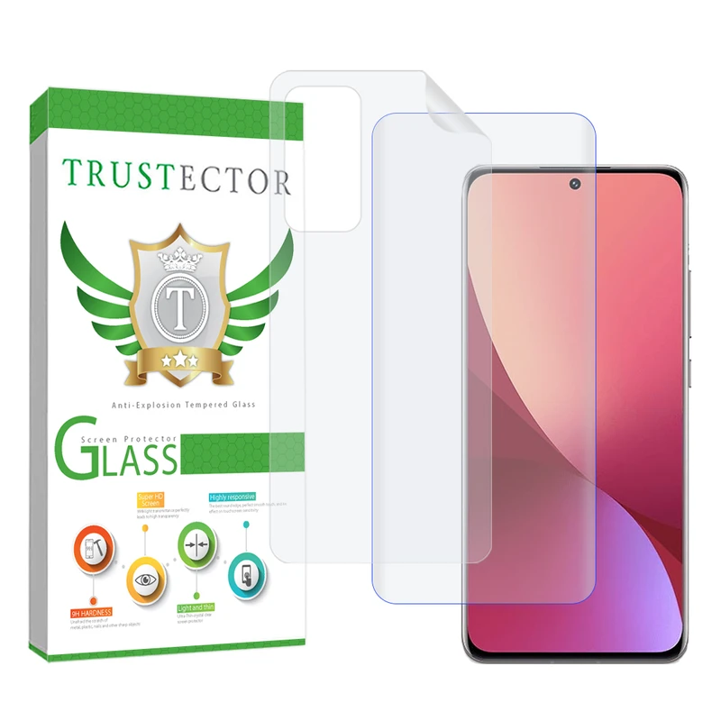 محافظ صفحه نمایش تراستکتور مدل UVNANOMTBT مناسب برای گوشی موبایل شیائومی 12S Ultra به همراه محافظ پشت گوشی