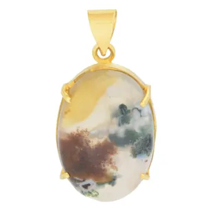 آویز گردنبند طلا 18 عیار زنانه طلای مستجابی مدل عقیق شجر کد 3