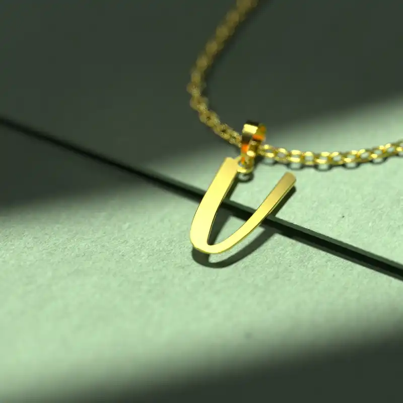 گردنبند طلا 18 عیار زنانه مدوپد مدل حرف U کد H3-1-1229