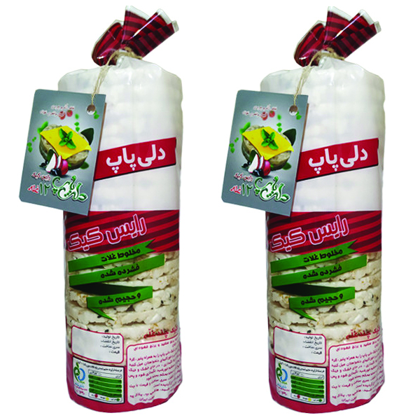 رایس کیک دوازده غله بدون شکر دلی پاپ - 110 گرم بسته 2 عددی