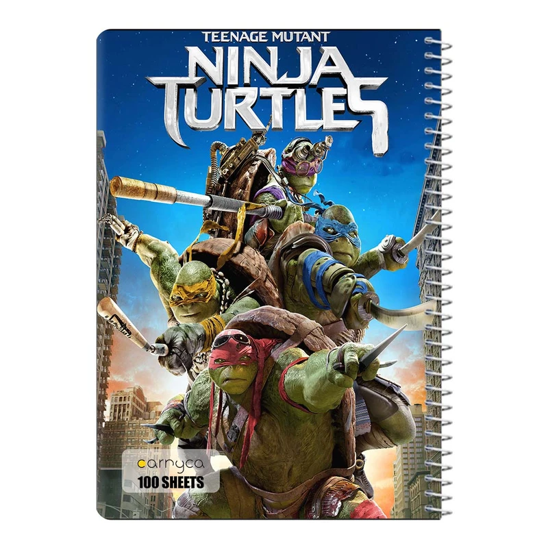 دفتر مشق 100 برگ سیمی کارنیکا طرح لاک پشت های نینجا Teenage Mutant Ninja Turtles کد 40475
