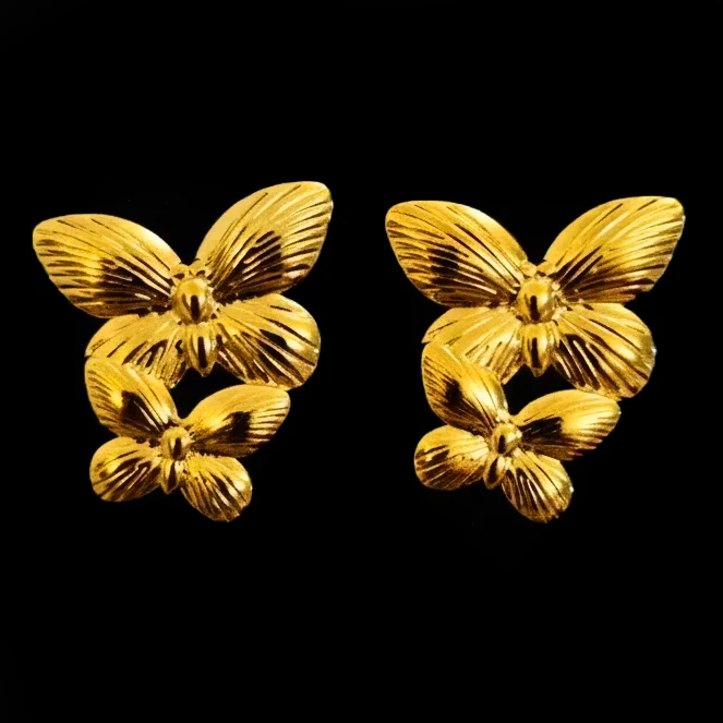 گوشواره میخی زنانه مدل ژورنالی پروانه