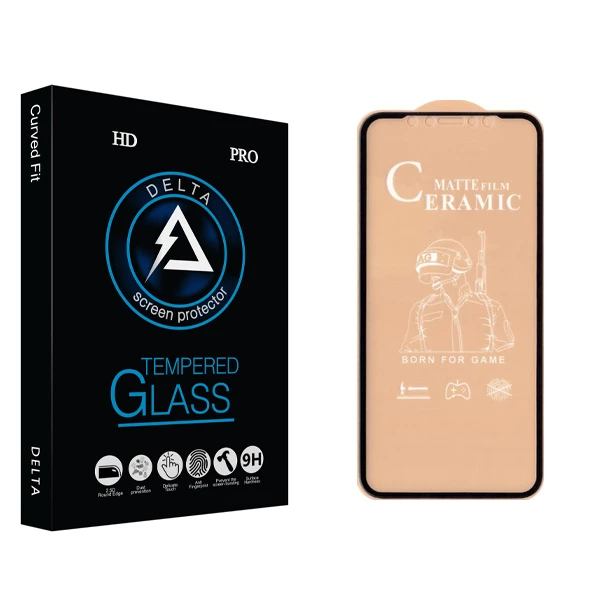 محافظ صفحه نمایش سرامیکی دلتا مدل HD مناسب برای گوشی موبایل اپل Iphone 11 Pro / XS / X / 10