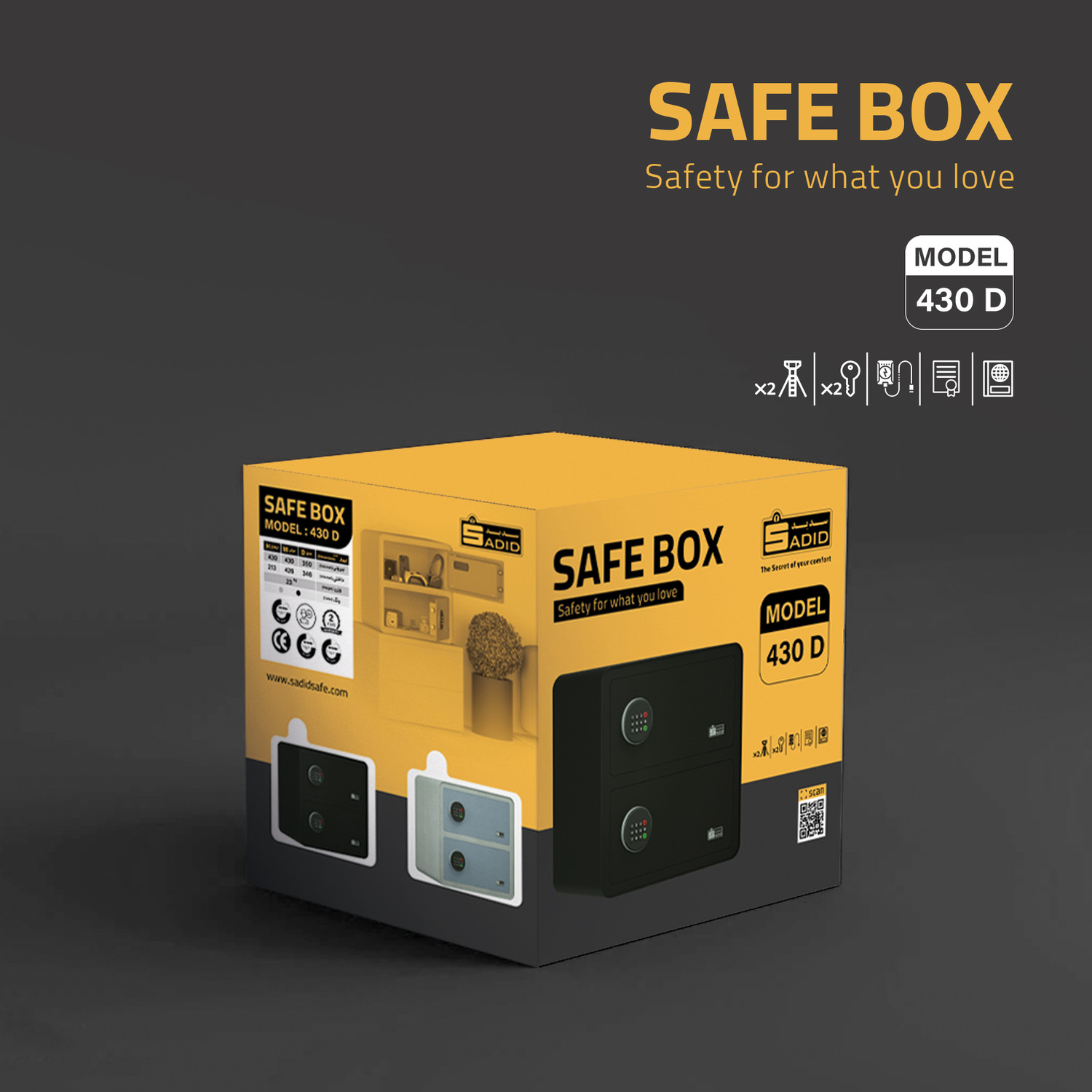 گاوصندوق الکترونیکی سدید مدل 430ِD