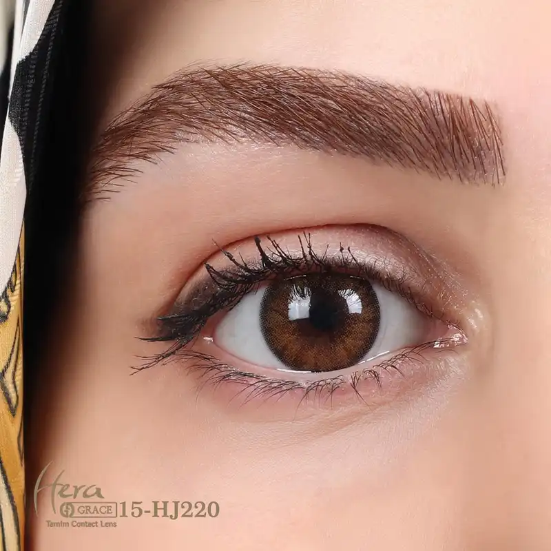 لنز چشم گریس هرا شماره 15 رنگ قهوه ای دور تیره