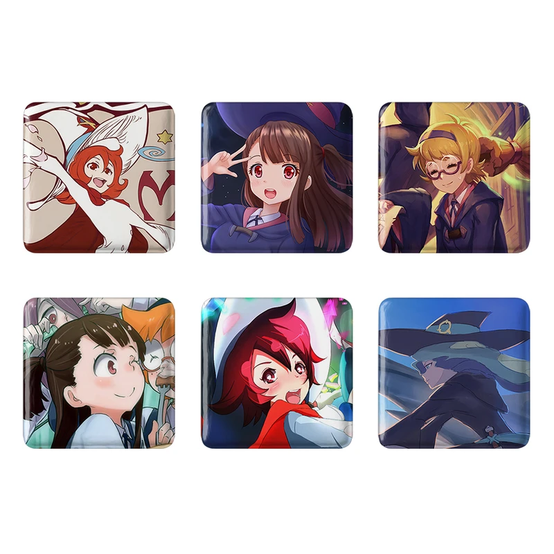 مگنت خندالو طرح انیمه جادوگران کوچک Little Witch Academia کد 1409A مجموعه 6 عددی