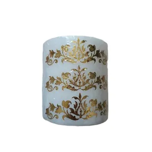 شمع  مدل استوانه  کد 001  طرح دار