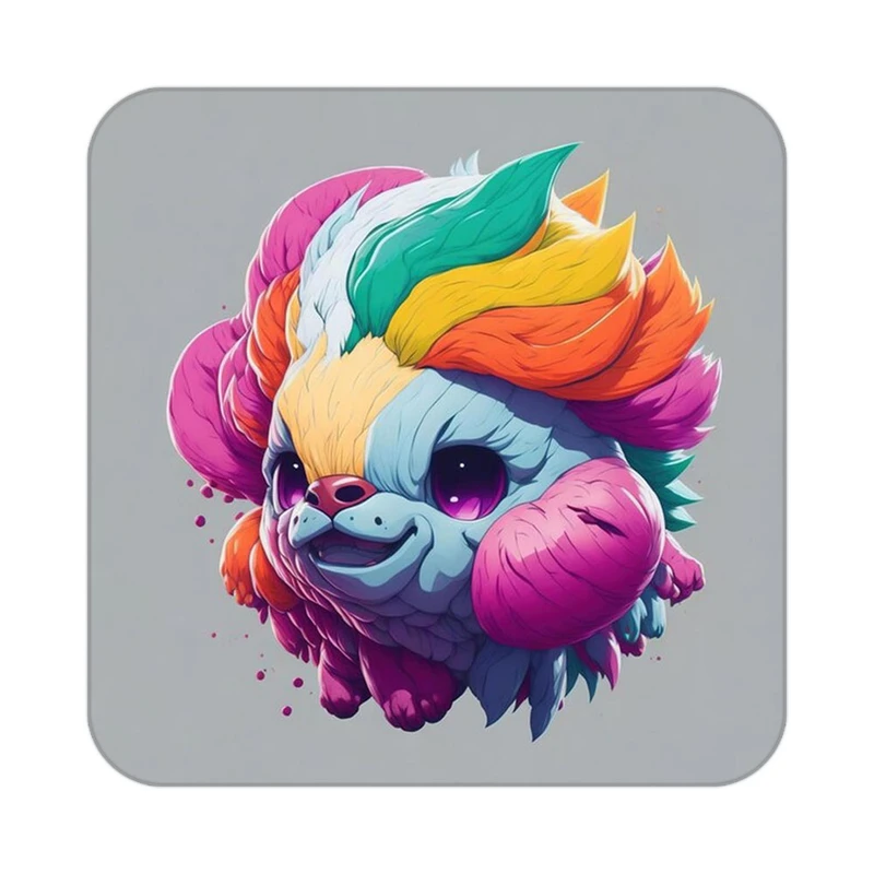 زیر لیوانی کاکتی طرح حیوانات رنگی مدل mp26354