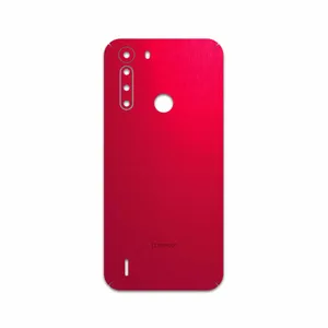 MAHOOT Matte-Warm-Red Cover Sticker for Motorola One Fusion