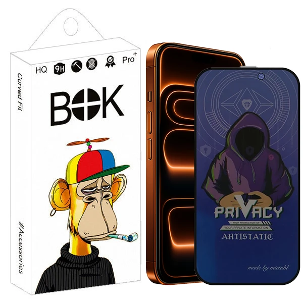 محافظ صفحه نمایش حریم شخصی بوک مدل Mietubl Armor مناسب برای گوشی موبایل اپل Iphone 17 Pro Max