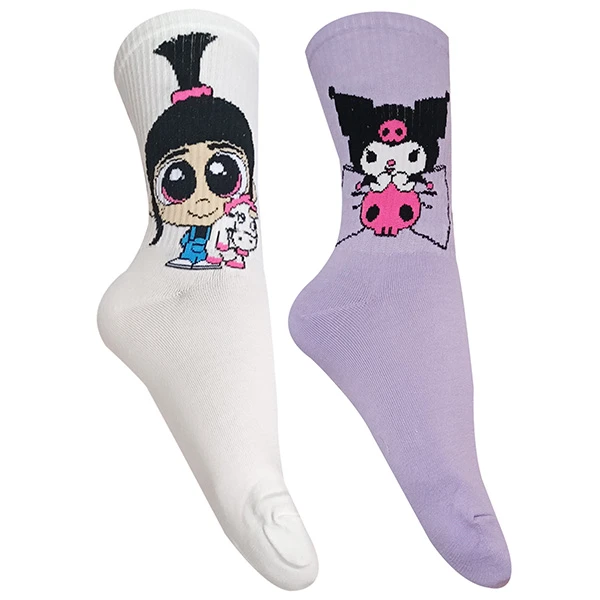 جوراب ساق بلند دخترانه تن پوش هنگامه مدل کش اسپرت اگنس و کرومی کد PW بسته 2 عددی