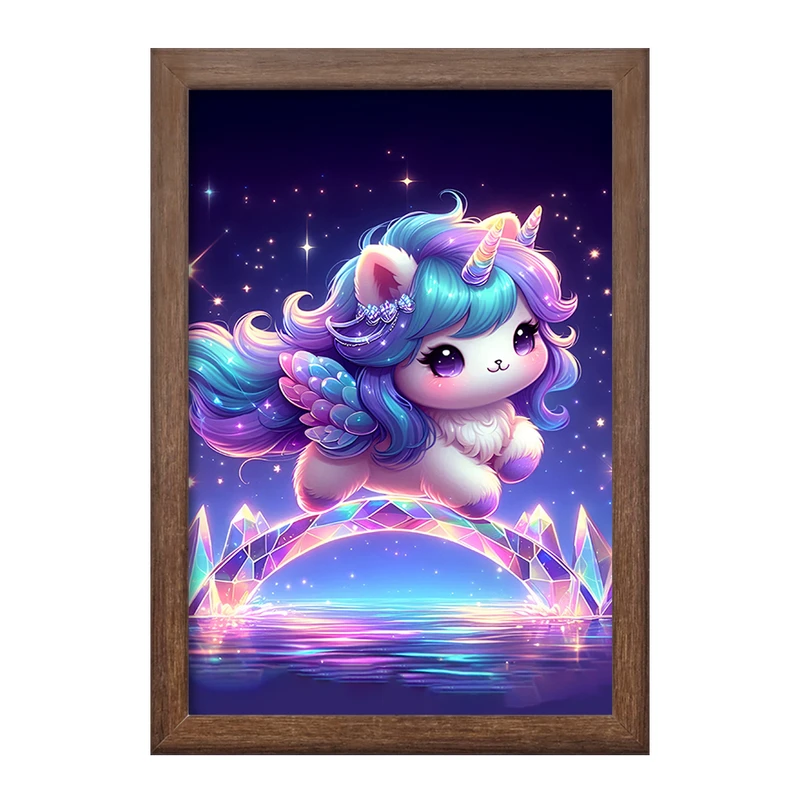 تابلو خندالو طرح اسب تک شاخ کیوت کد F5350