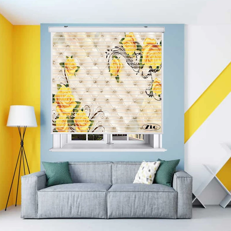 پرده زبرا زیو مدل سیلوئت 3D1467 سایز 150x150 سانتی متر