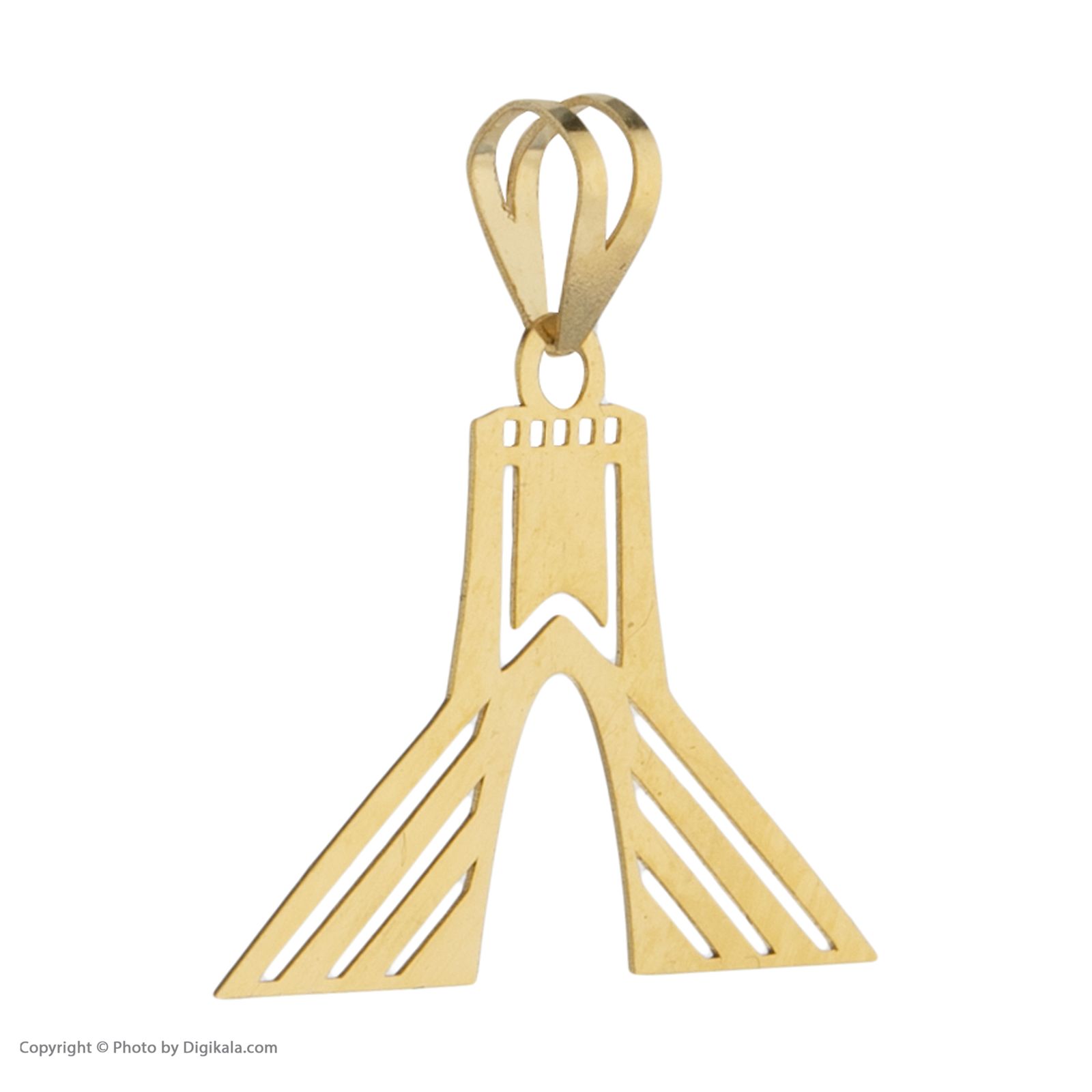 آویز گردنبند طلا 18 عیار زنانه مایا ماهک مدل MM166 طرح برج آزادی -  - 2