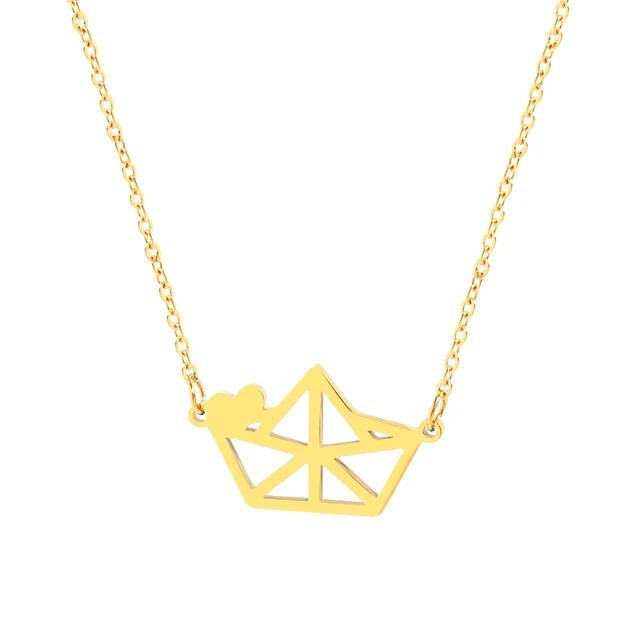 گردنبند طلا 18 عیار زنانه آرا مدل قایق