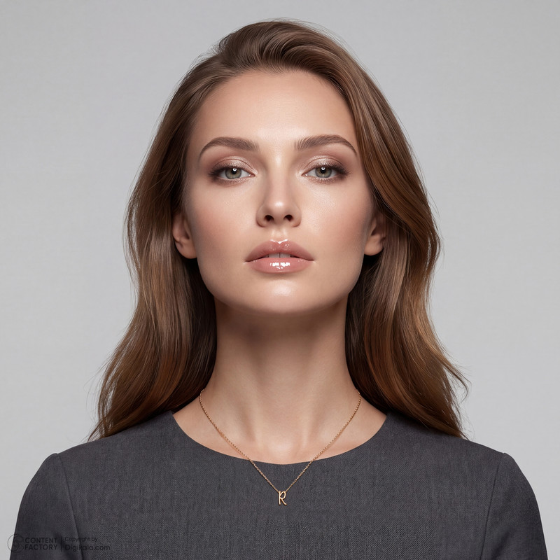 آویز گردنبند طلا 18 عیار زنانه جواهری راز طرح حرف R کد PE155-16