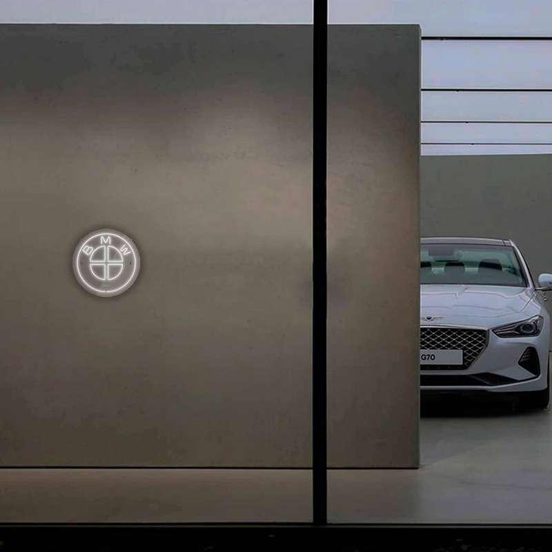 چراغ دیواری نئون دیزاین طرح Bmw_WHT