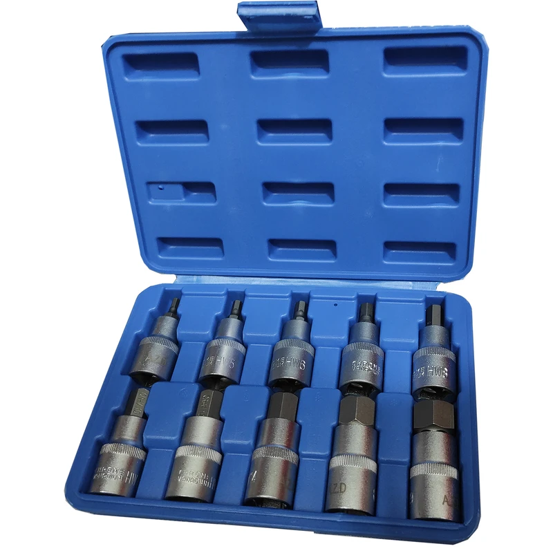 آچار آلن بکسی ای زد دی  مدل SMT-AZD-10-PCS-H4-H19*55 مجموعه 10عددی 